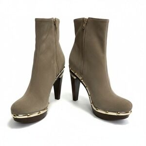 Diane‎ Von Furstenberg Womens Suede Platform Ankle Boots 7M